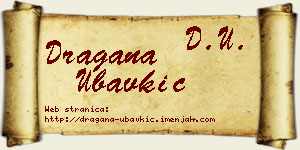 Dragana Ubavkić vizit kartica